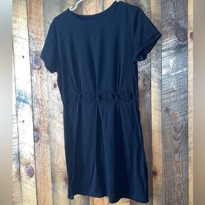 Stylish Cut Out Knotted Black Edgy Dress